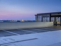 Germany at Dawn: A Parking Area Next to an Impressive Building