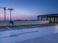 Germany at Dawn: A Parking Area Next to an Impressive Building