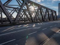 Daytime in Germany: Asphalt Road Bathed in Sunshine and Clear Sky