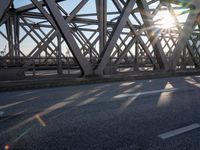 Daytime in Germany: Asphalt Road Bathed in Sunshine and Clear Sky