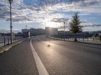 Germany's Financial District: Asphalt and Street Lights