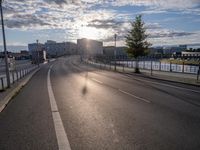 Germany's Financial District: Asphalt and Street Lights