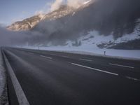 Germany's Foggy Mountain Road in the Alps