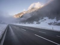 Germany's Foggy Mountain Road in the Alps