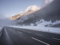Germany's Foggy Mountain Road in the Alps