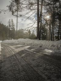 Germany's Forest Road: Covered in Snow