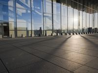 Germany's Glass Walls Reflecting the Clear Sky