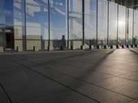Germany's Glass Walls Reflecting the Clear Sky
