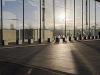 Germany's Glass Walls Reflecting the Clear Sky