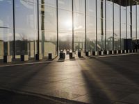 Germany's Glass Walls Reflecting the Clear Sky