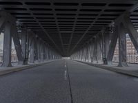 Cityscape of Hamburg in Germany with a Straight Road and Urban Infrastructure