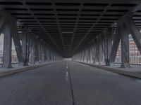 Cityscape of Hamburg in Germany with a Straight Road and Urban Infrastructure