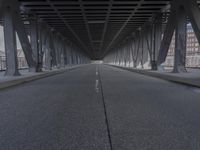 Cityscape of Hamburg in Germany with a Straight Road and Urban Infrastructure