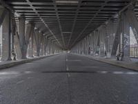 Cityscape of Hamburg in Germany with a Straight Road and Urban Infrastructure