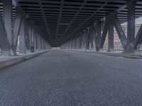 Cityscape of Hamburg in Germany with a Straight Road and Urban Infrastructure