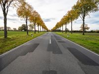 Germany's Landscape: Clouds Over an Asphalt Road