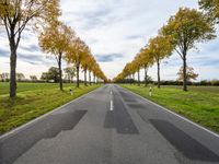 Germany's Landscape: Clouds Over an Asphalt Road