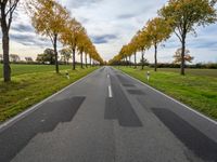 Germany's Landscape: Clouds Over an Asphalt Road