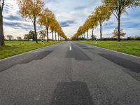 Germany's Landscape: Clouds Over an Asphalt Road