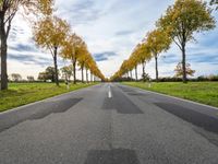 Germany's Landscape: Clouds Over an Asphalt Road