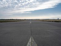 Germany Landscape: Plain Grass Straight Down the Road