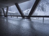 Monochrome Curved Road Bridge Tunnel in Germany (003)