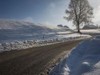 Germany's Mountain Landscape: Clear Sky and Snow