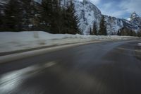German Mountain Landscape Covered in Snow