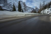 German Mountain Landscape Covered in Snow