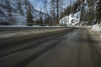 German Mountain Landscape Covered in Snow