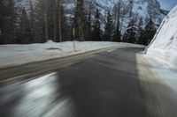 German Mountain Landscape Covered in Snow