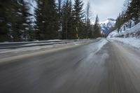 German Mountain Landscape Covered in Snow