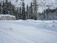 Germany Mountain Landscape: Snow-Covered Road