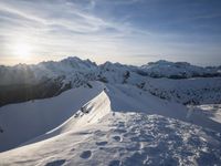 Mountain Range in Germany: Snow-Covered Pistes