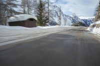 Germany Mountain Road: Covered in Snow for a Winter Drive