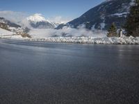 Germany Mountain Road: Winter Landscape View