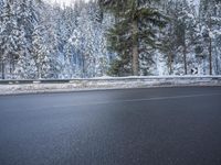 Mountain Road Scenery in Germany During Winter