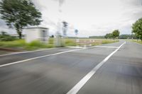 Road in Germany: A View of Asphalt and Clouds