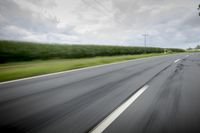 Road in Germany: A View of Asphalt and Clouds