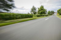 Road in Germany: A View of Asphalt and Clouds