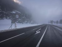 Road in Germany: Asphalt in the Highland Landscape