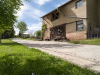 Rural Landscape in Germany: A Concrete Street Winding Through Farmland