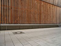 a group of people riding skateboards near wooden panels and stairss with artwork on them