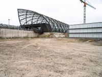 an old stadium has some very nice structures to it's own photo, this one is under construction