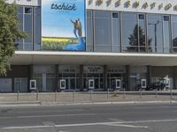 the building has a large sign on it advertising international travel with the word, travel hack