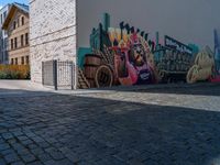 Urban Germany: Wall Shadow with Graffiti