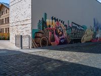 Urban Germany: Wall Shadow with Graffiti