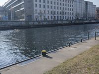 Germany Yellow Bridge in City over Water 001