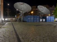 Germany's Nighttime City Lights with Artificial Water Reflections