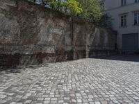 Germany's Urban Design: Brick Wall Stone Walkways 003